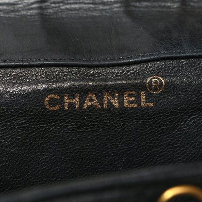 Chanel Lambskin Quilted Drawstring Backpack Black 6 of 12