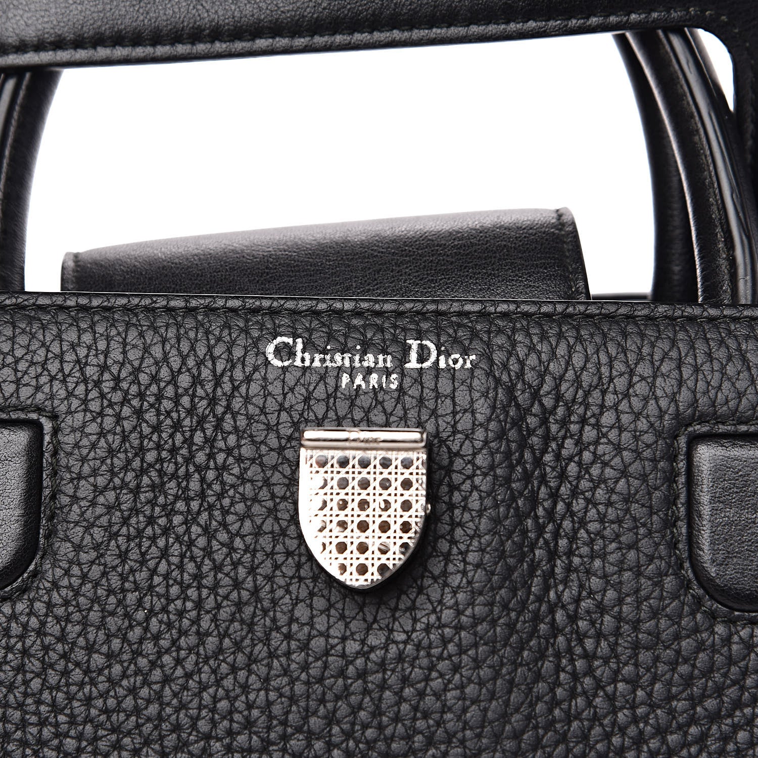 Christian Dior Grained Calfskin Mini Diorever Flap Black 7 of 13