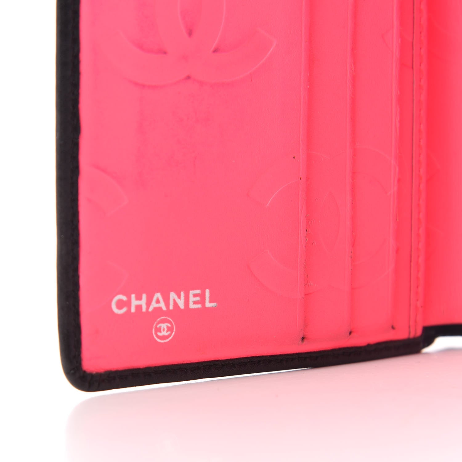 Chanel Calfskin Quilted Cambon Bi-Fold Wallet Black White 7 of 10