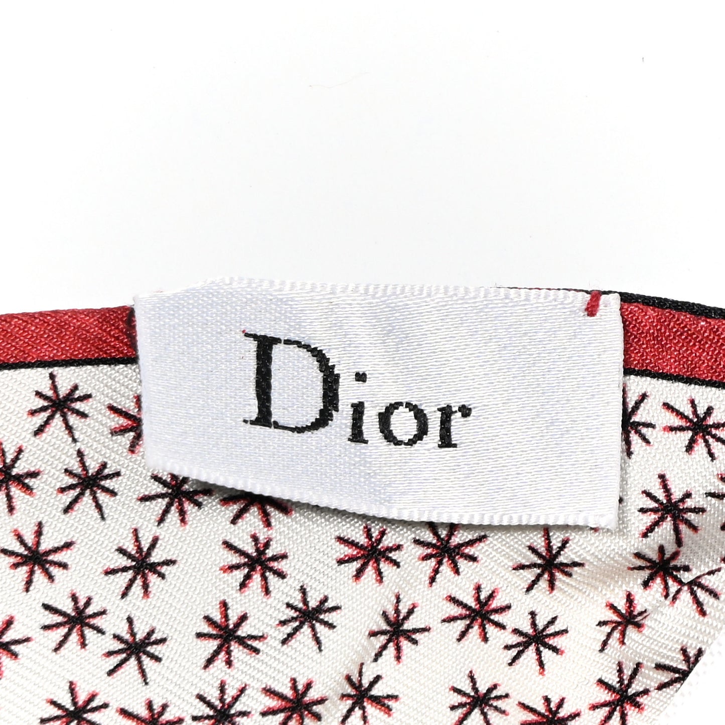 CHRISTIAN DIOR Silk Le Soleil Tarot Mitzah Scarf Off White