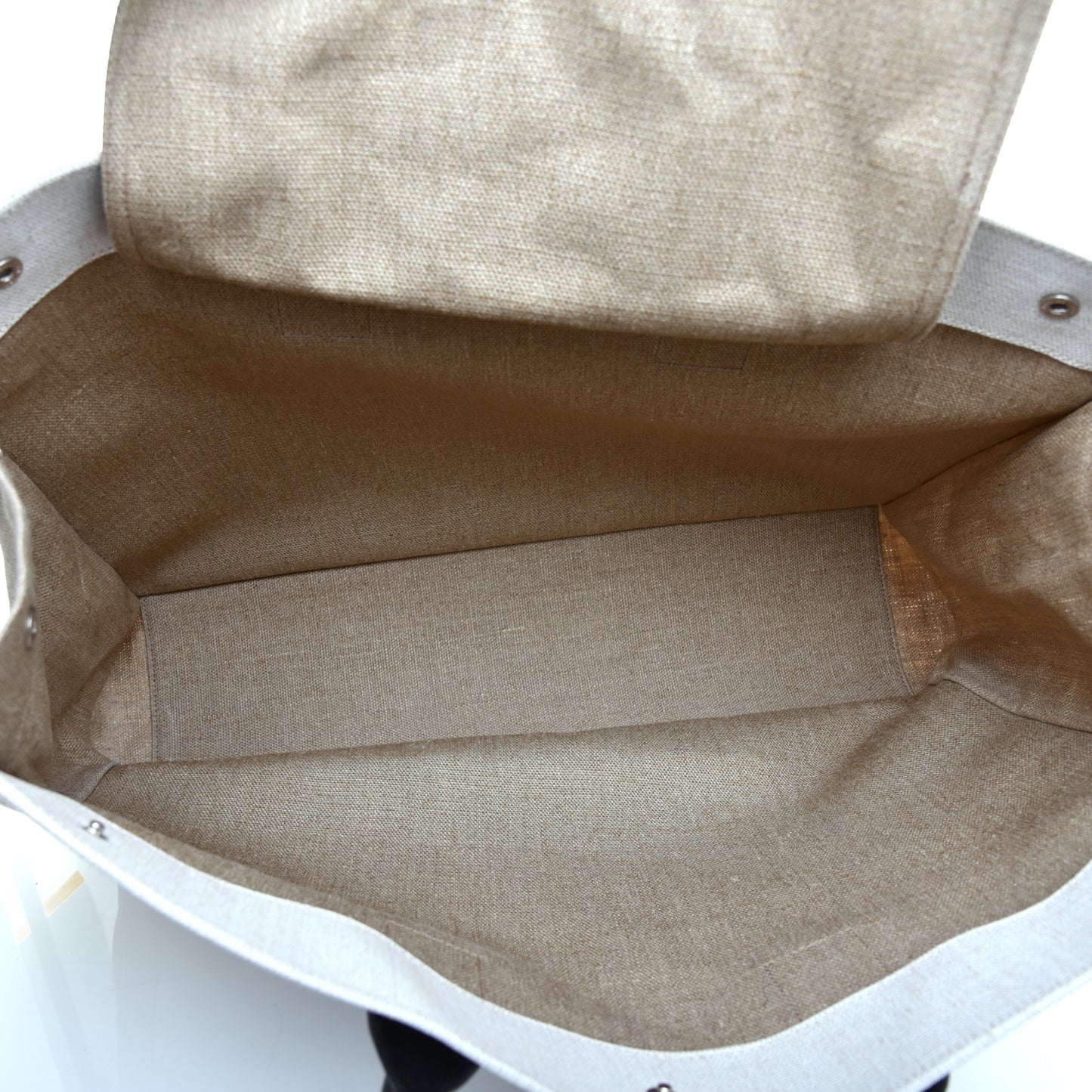 Linen Calfskin Rive Gauche Tote Optic White