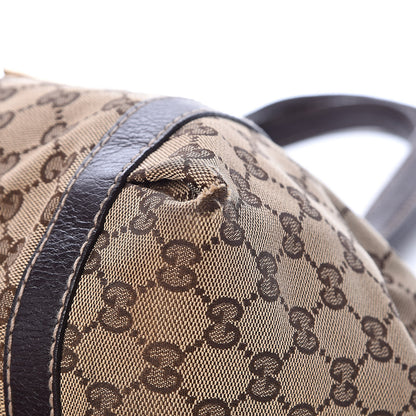 Gucci Monogram Medium New Ladies Web Tote Dark Brown 10 of 13