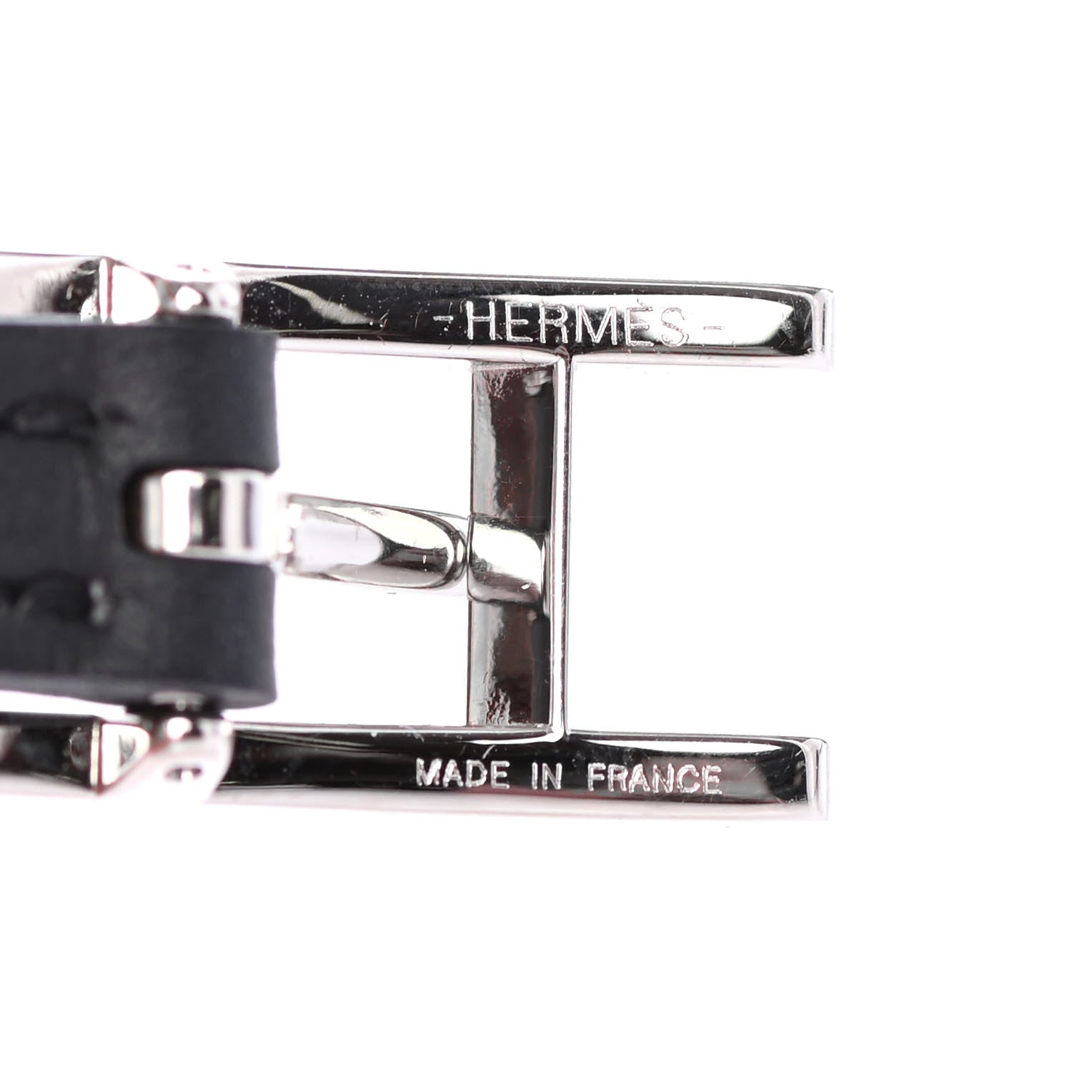 Hermes Chamonix Tadelakt Behapi Double Tour Reversible Bracelet T3 Black Fauve 4 of 5