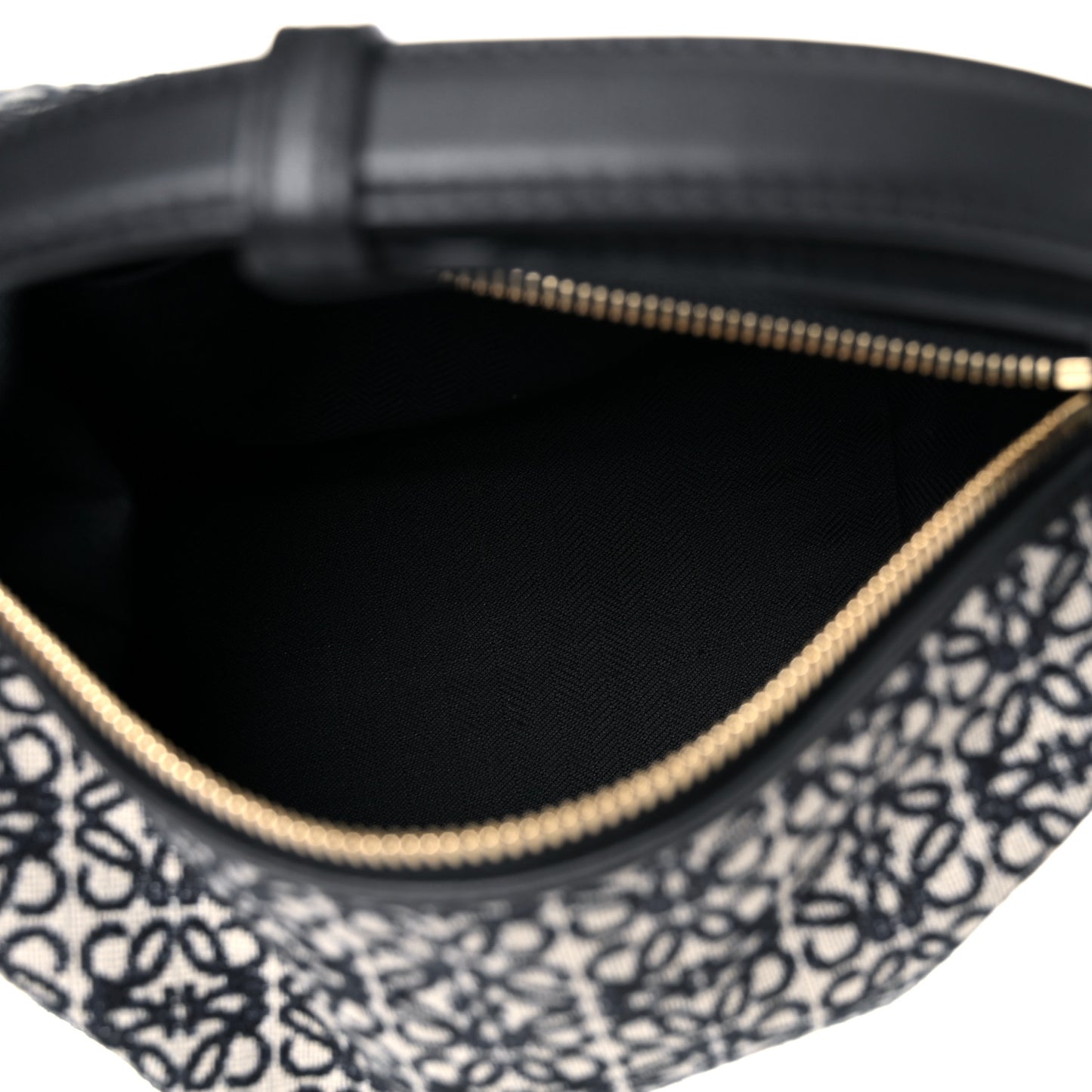 Jacquard Anagram Calfskin Small Cubi Bag Navy Black