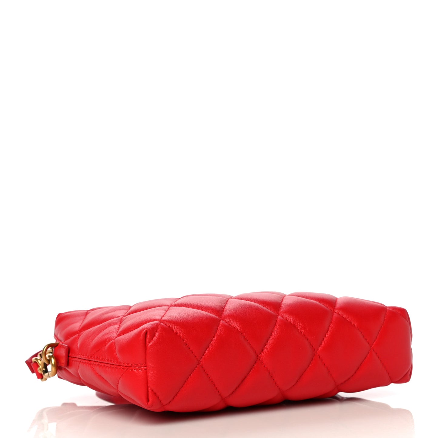 Nappa Calfskin Quilted Touch B Camera Shoulder Bag Bright Red