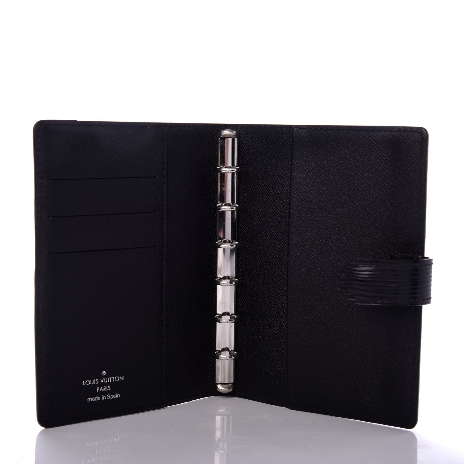Louis Vuitton Epi Small Ring Agenda Cover Black 5 of 6