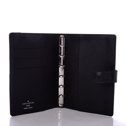 Louis Vuitton Epi Small Ring Agenda Cover Black 5 of 6