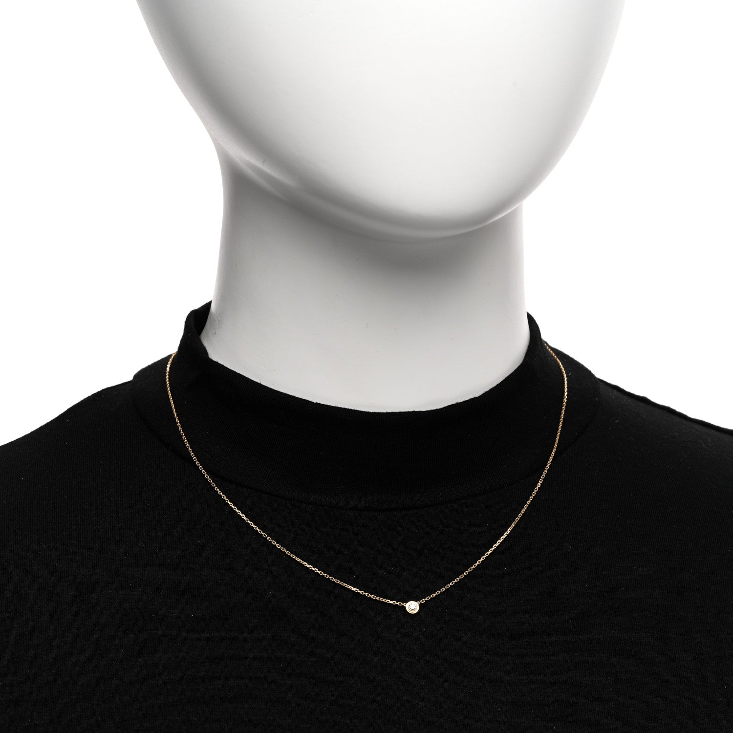 Cartier 18K Yellow Gold Diamond XS D'Amour Pendant Necklace 2 of 4