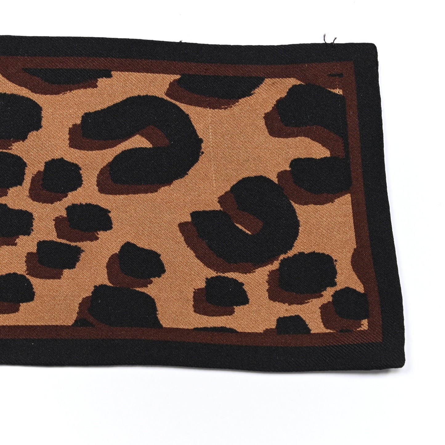Silk Leopard Bandeau Scarf Marron