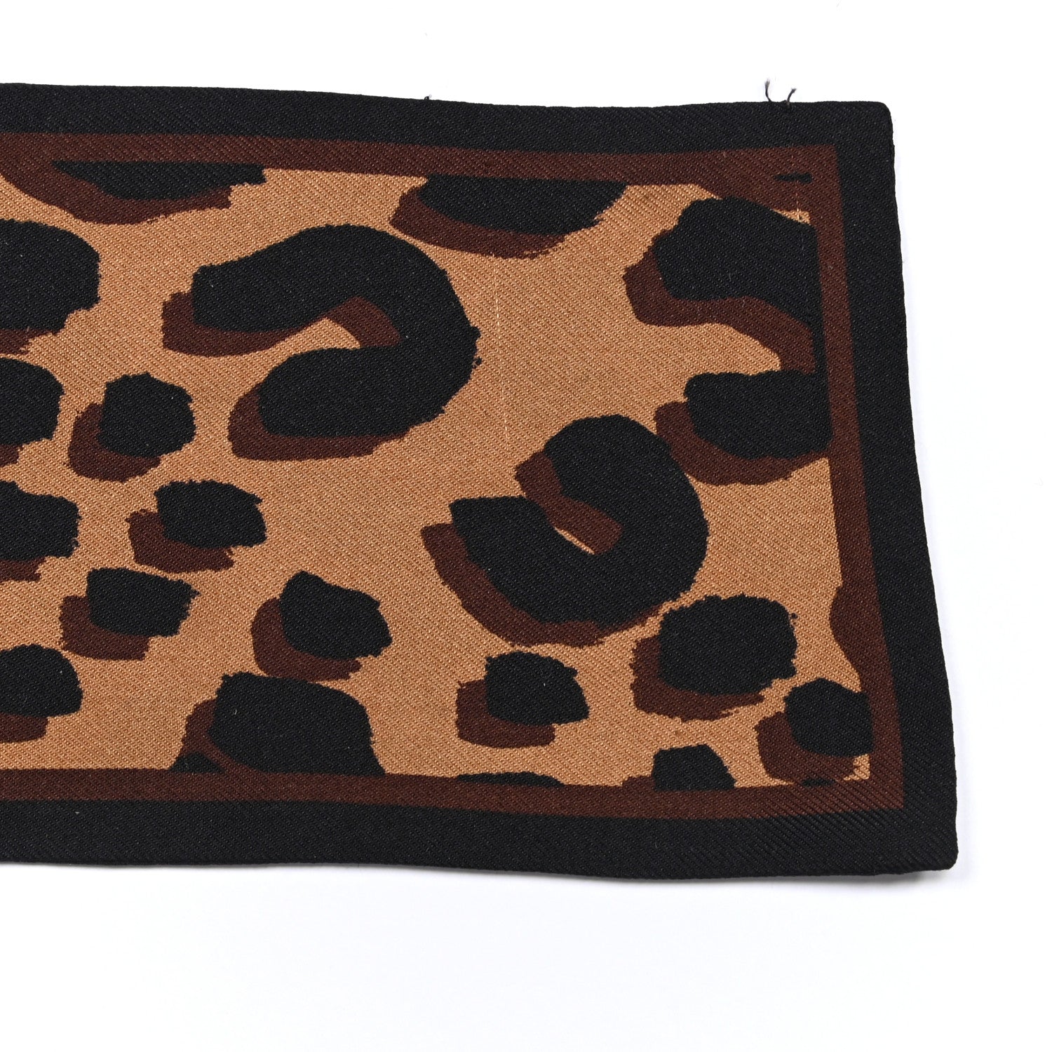 Louis Vuitton Silk Leopard Bandeau Scarf Marron 6 of 6