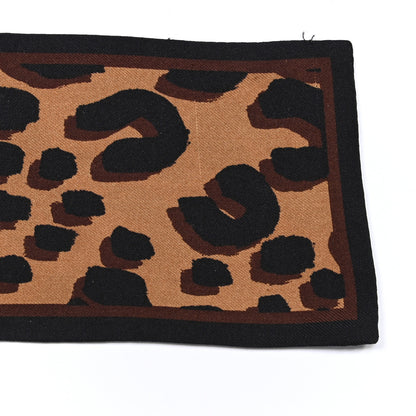 Louis Vuitton Silk Leopard Bandeau Scarf Marron 6 of 6