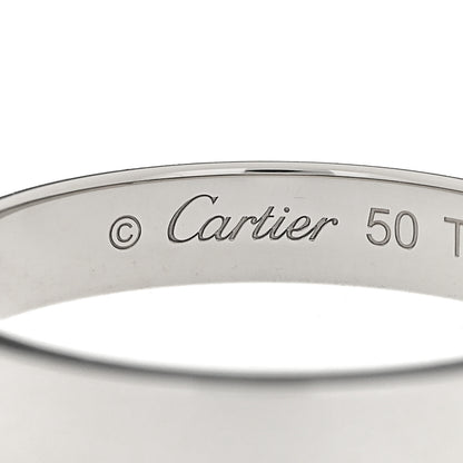 Cartier Platinum Diamond 3mm C De Cartier Wedding Band Ring 50 5.25 4 of 7