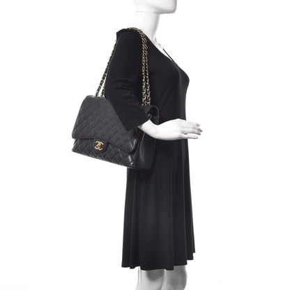 Chanel Caviar Quilted Maxi Double Flap Black 2 of 9