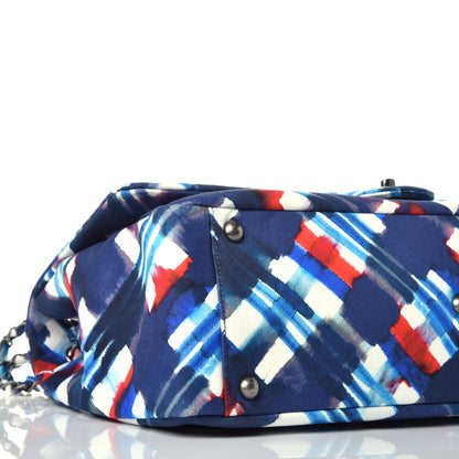 Chanel Canvas Airline Printed XXL Travel Flap Bag Blue Red White 8 of 9