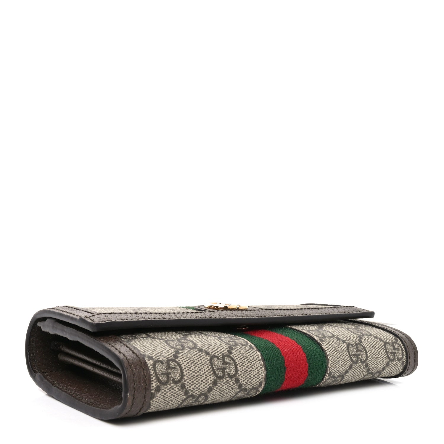 Gucci GG Supreme Monogram Web Ophidia Continental Wallet Brown 4 of 8