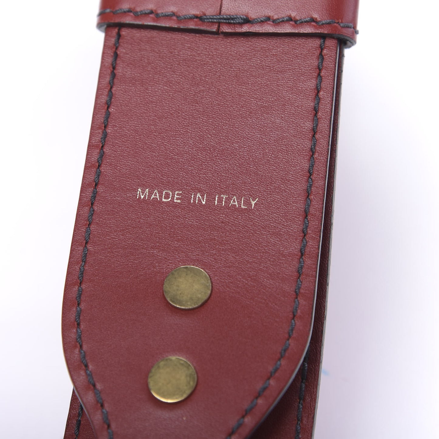 Calfskin Studded J'Adior Shoulder Strap Deep Red