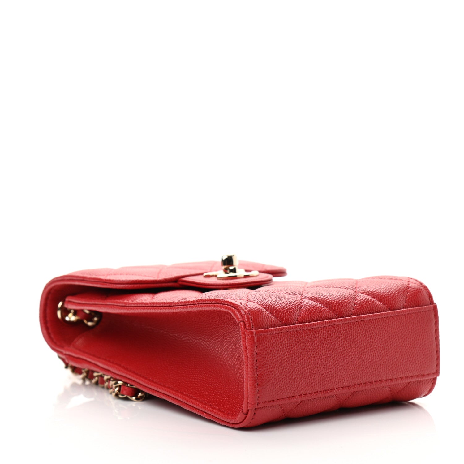 Chanel Caviar Quilted Classic Phone Holder Red 4 of 13