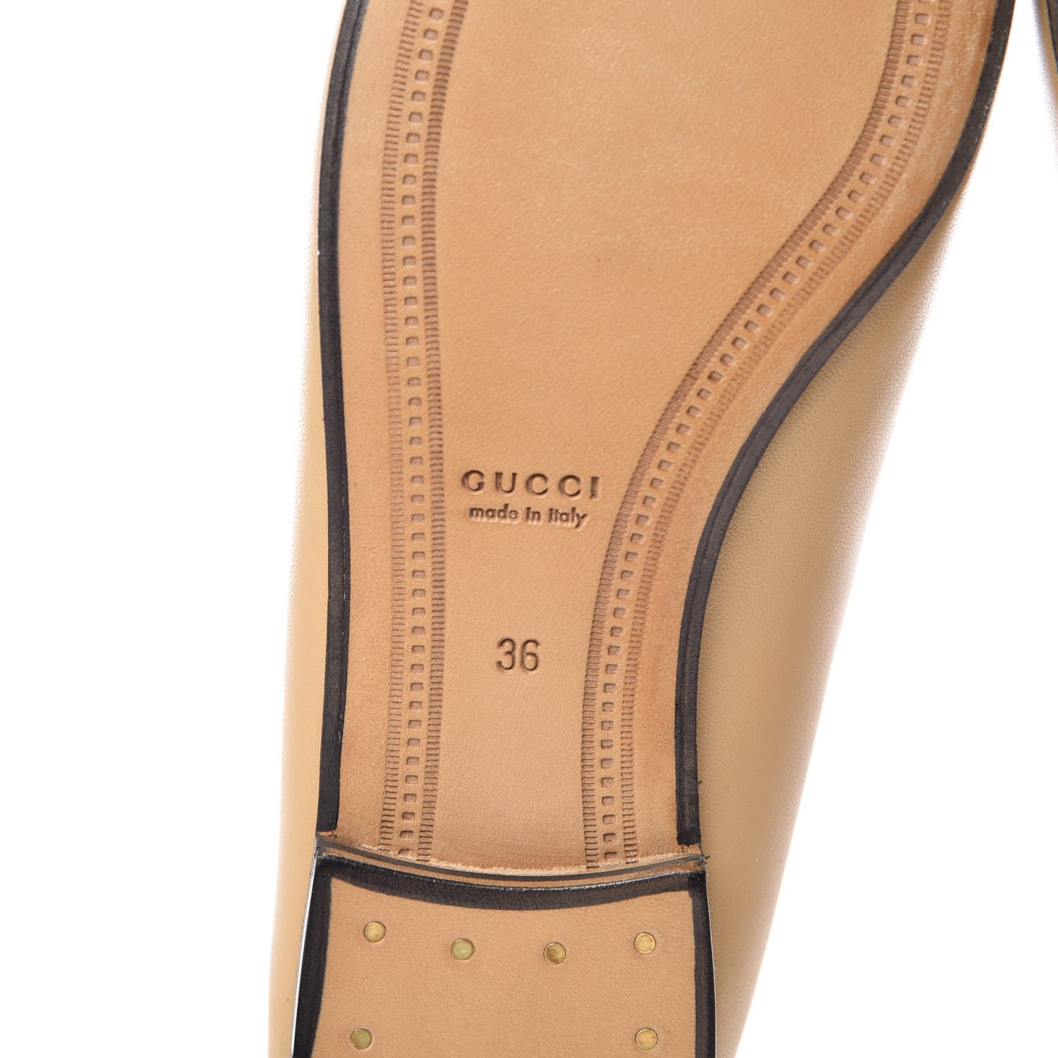 Gucci Lambskin Womens Brixton Horsebit Loafers 36 Wheat 6 of 9