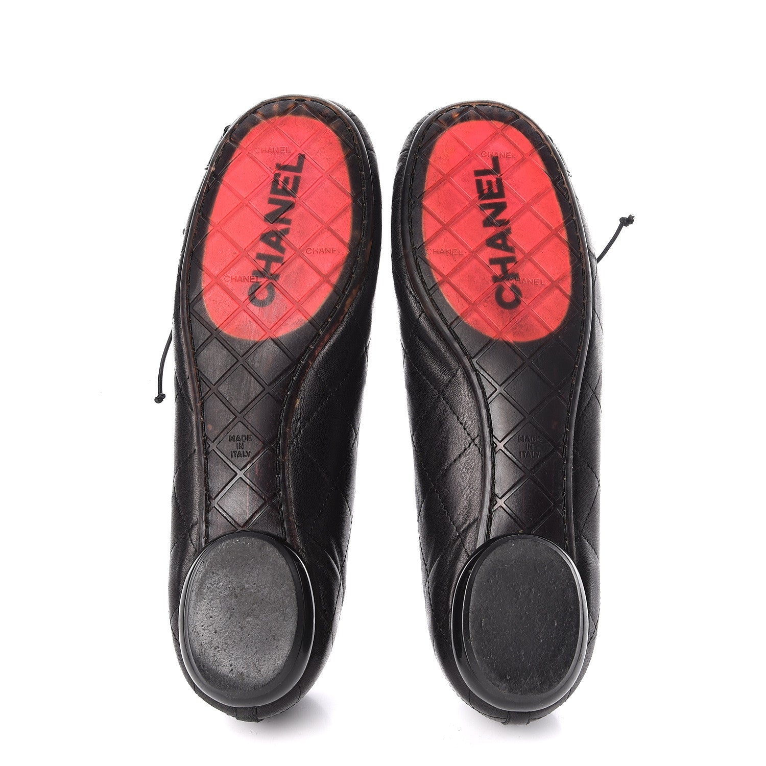 Chanel Lambskin Quilted Cambon Ballerina Flats 40.5 Black 7 of 12