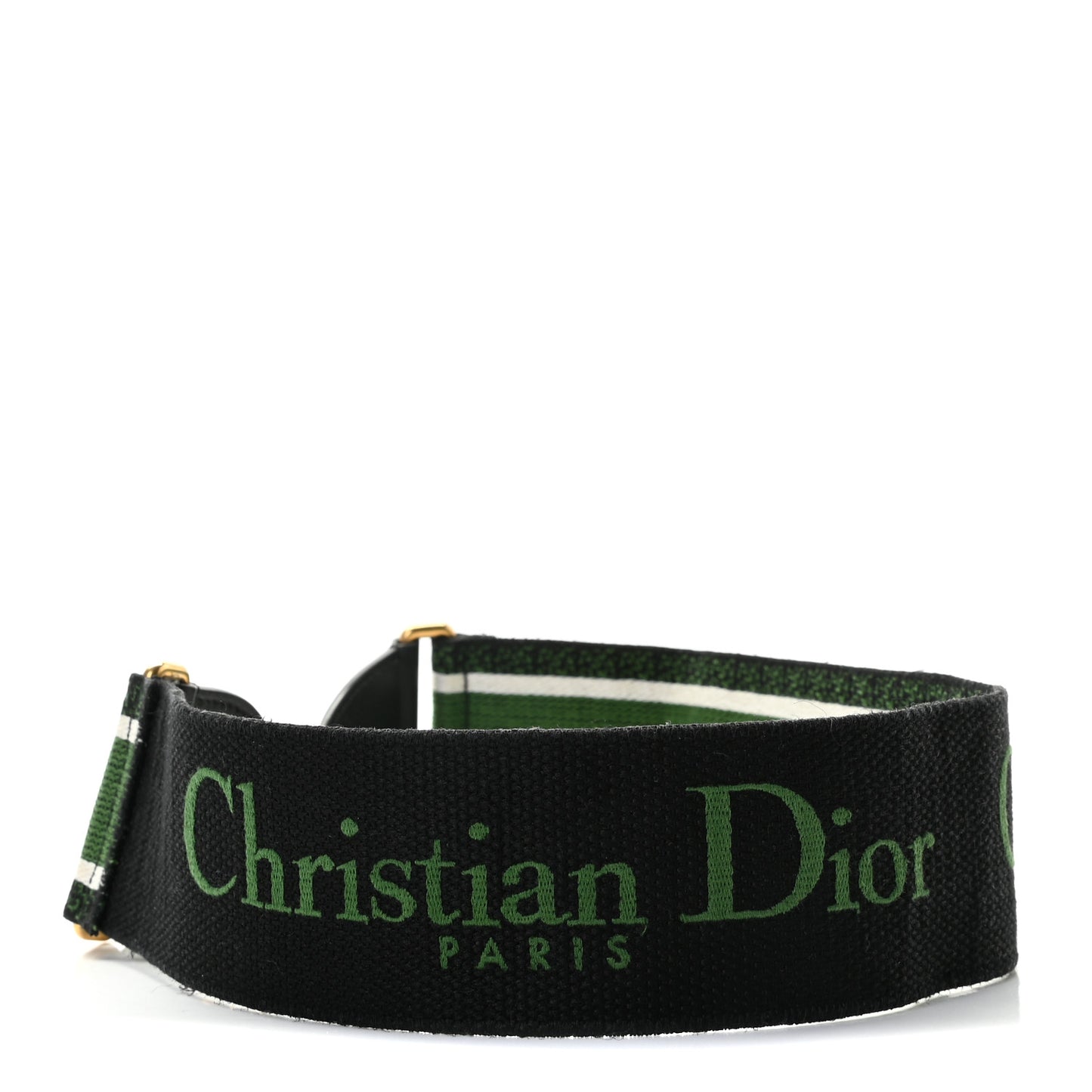 Canvas Embroidered Shoulder Strap Green