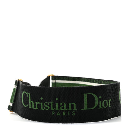 Christian Dior Canvas Embroidered Shoulder Strap Green 4 of 5