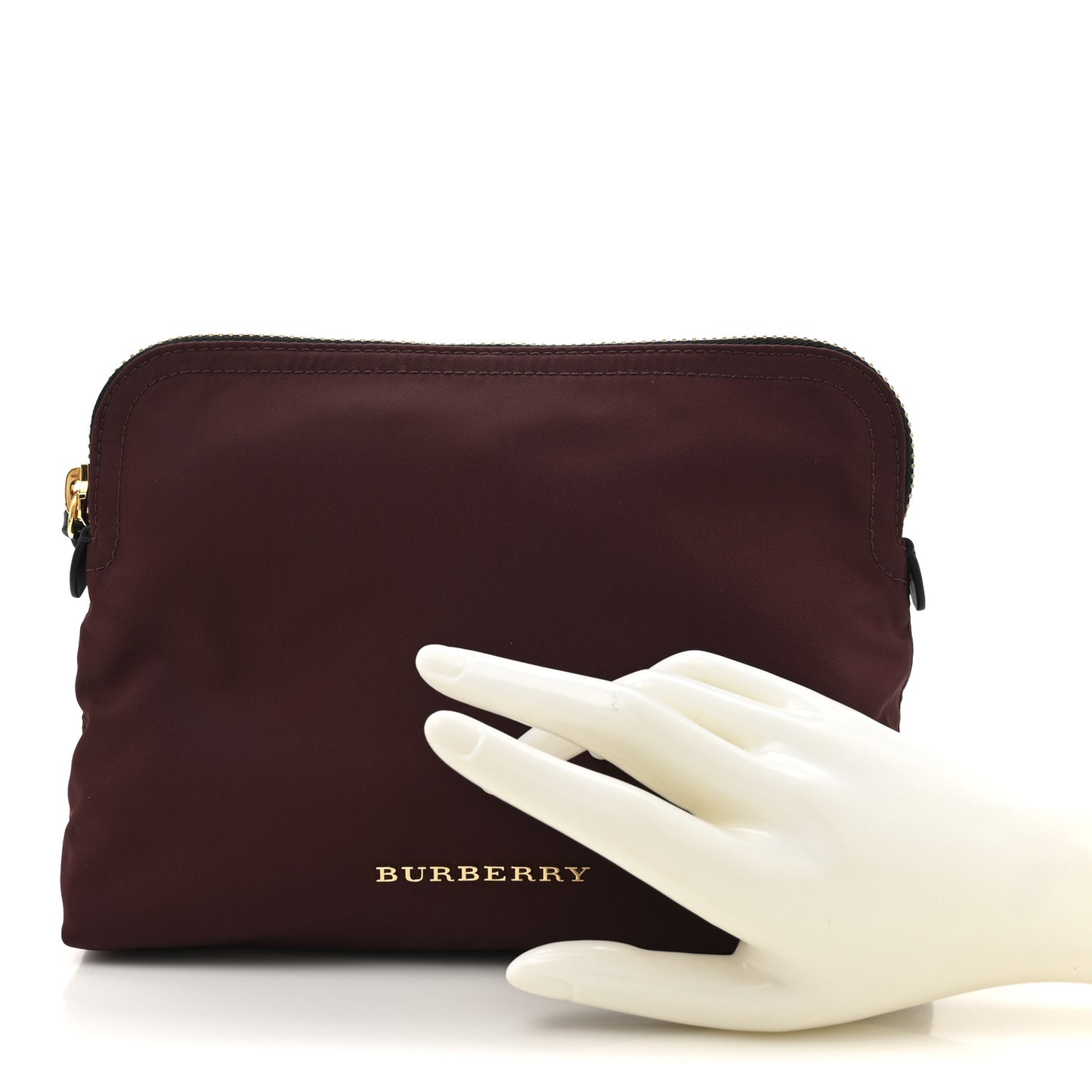 Nylon Top Pouch Burgundy