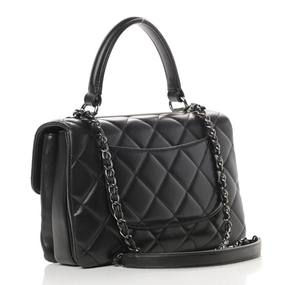 Chanel Lambskin Quilted Small Trendy CC Dual Handle Flap Bag Black 3 of 13