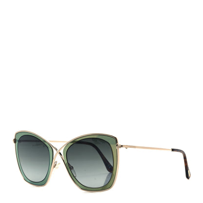 Tom Ford India TF605 Sunglasses Green 1 of 10