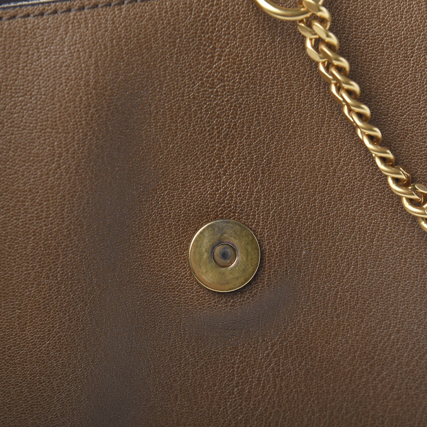 Goatskin Medium Faye Shoulder Bag Woody Khaki