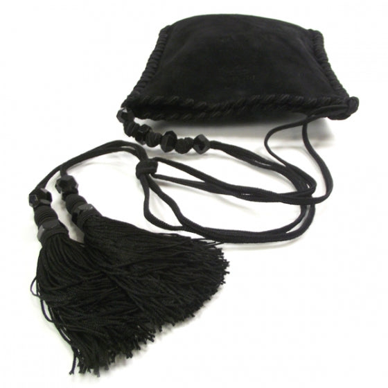 Prada Suede Scamosciato Tassel Bag Nero 5 of 11