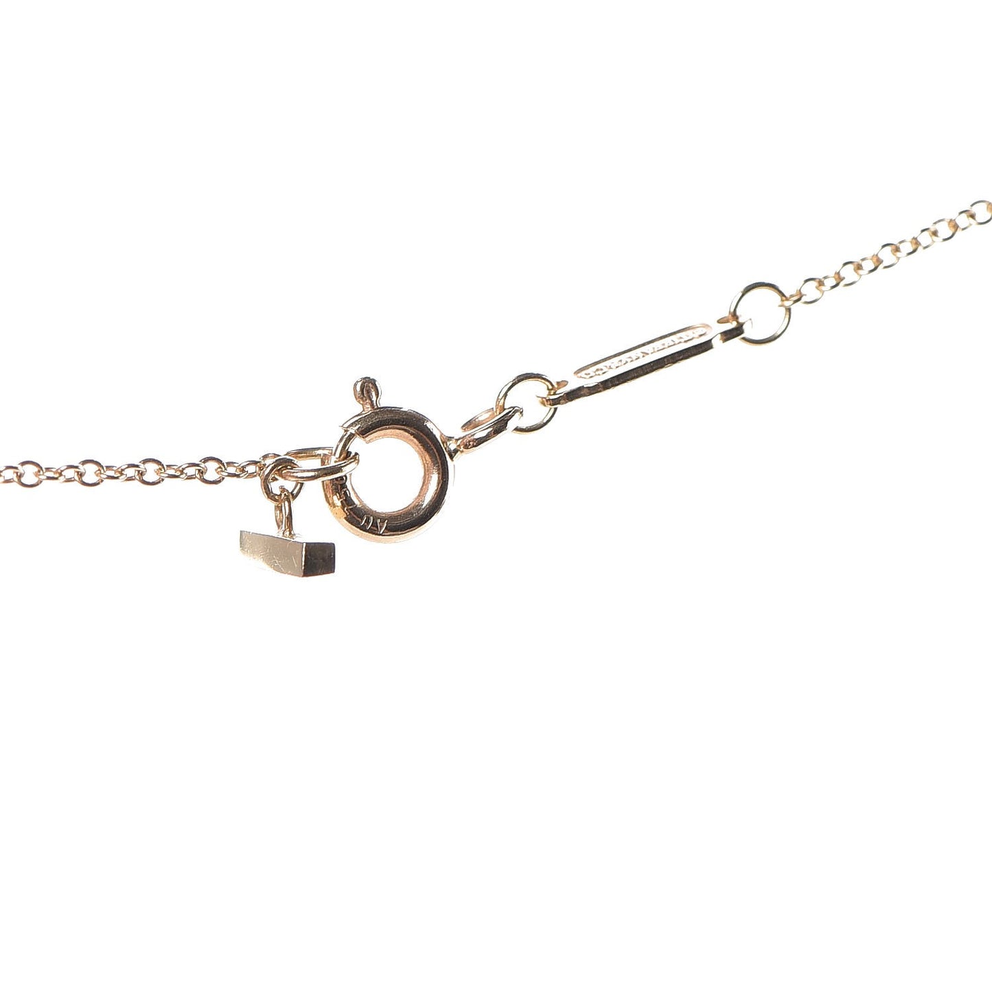 18K Yellow Gold Small T Smile Pendant Necklace