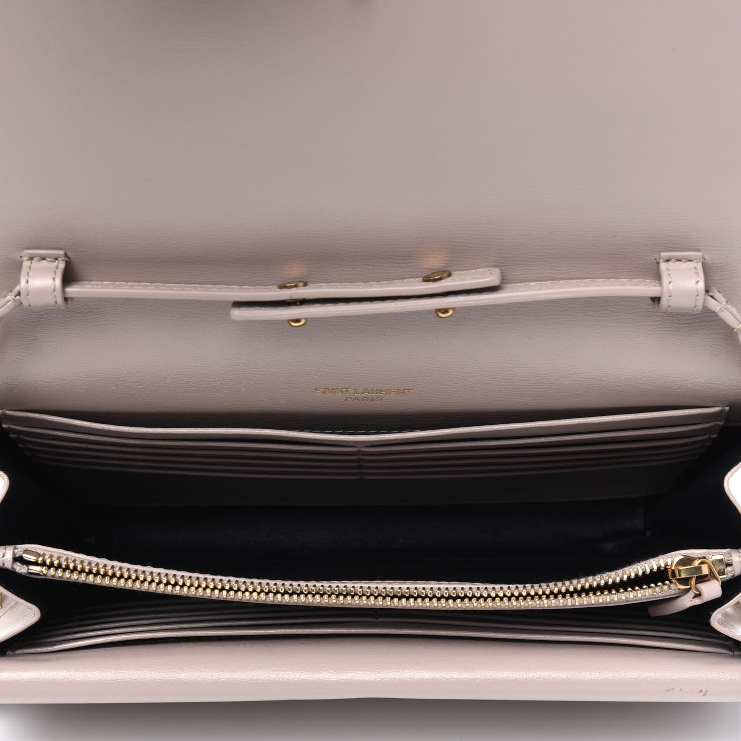 Saint Laurent Smooth Calfskin Monogram Medium Sulpice Shoulder Bag Light Natural 4 of 12
