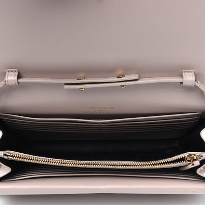 Saint Laurent Smooth Calfskin Monogram Medium Sulpice Shoulder Bag Light Natural 4 of 12