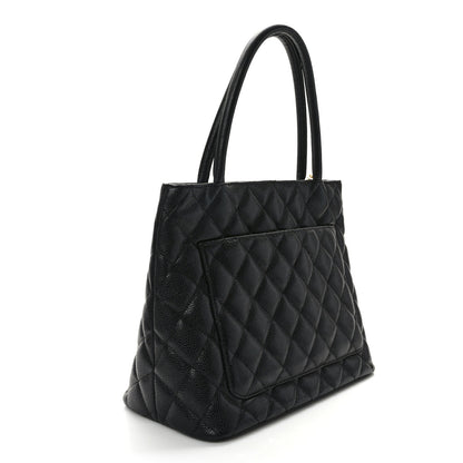 Chanel Caviar Quilted Medallion Tote Black 4 of 14