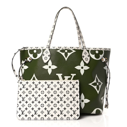 Louis Vuitton Monogram Giant Neverfull MM Kaki 1 of 10