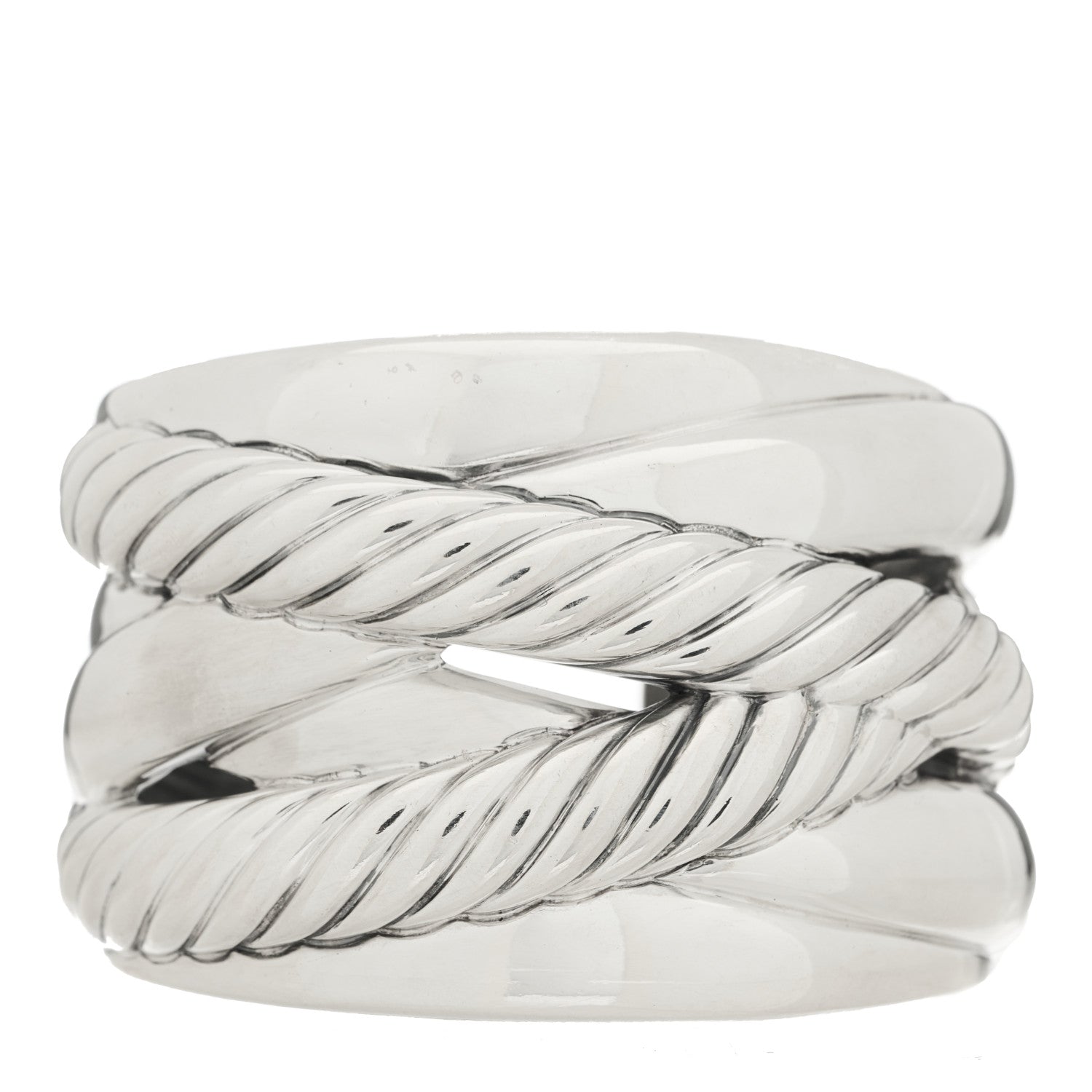David Yurman Sterling Silver Crossover Cuff Bracelet 1 of 3