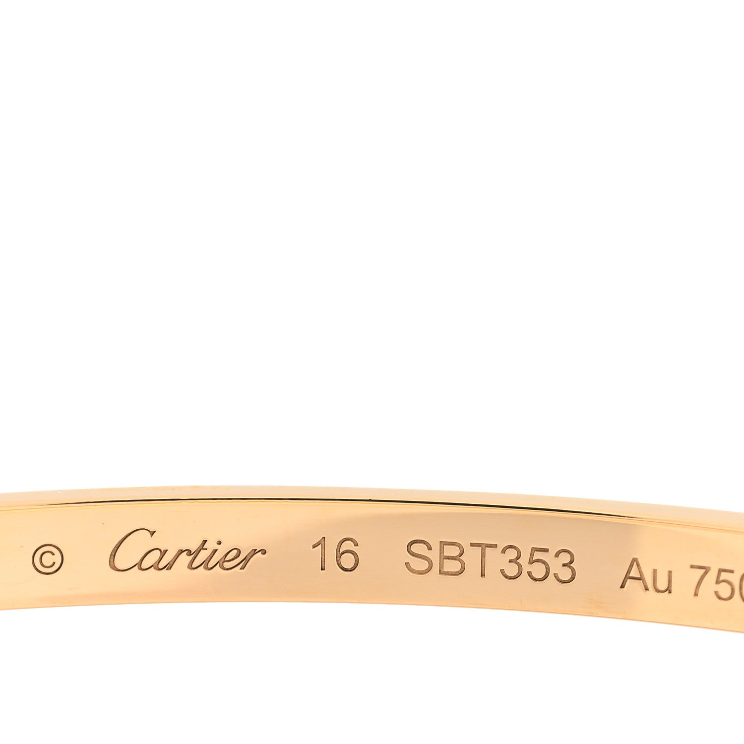 Cartier 18K Yellow Gold Small LOVE Bracelet 16 3 of 5