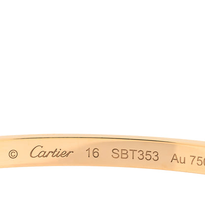 Cartier 18K Yellow Gold Small LOVE Bracelet 16 3 of 5