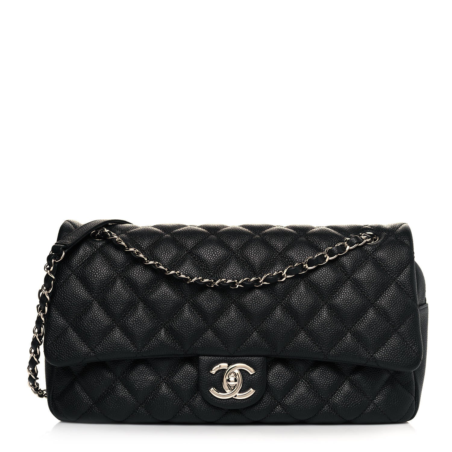 Chanel Caviar Quilted Jumbo Easy Flap Black 1 of 11
