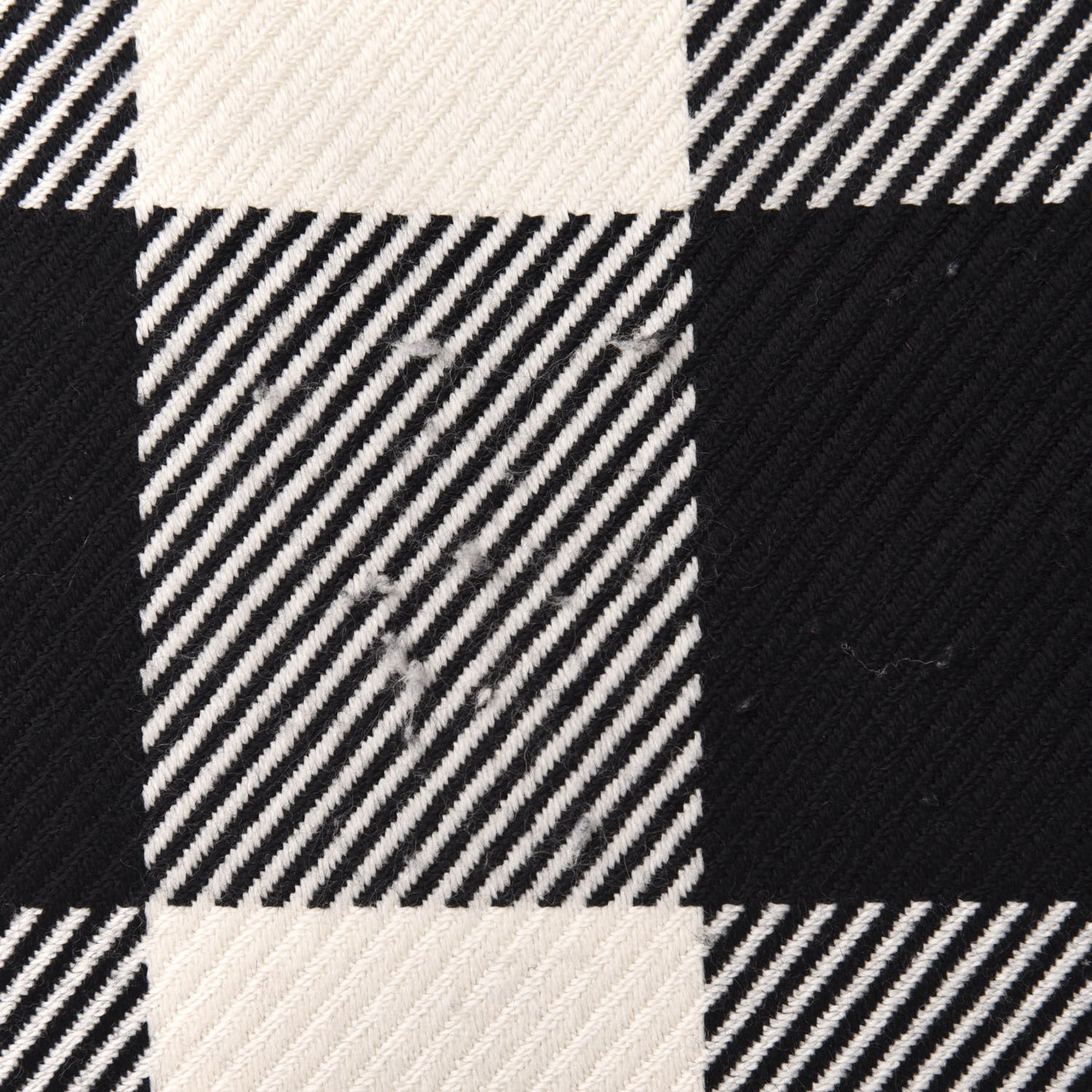 Wool Plaid Mini Falabella Fold Over Tote Black White
