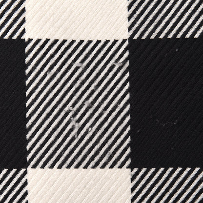 Stella McCartney Wool Plaid Mini Falabella Fold Over Tote Black White 10 of 13