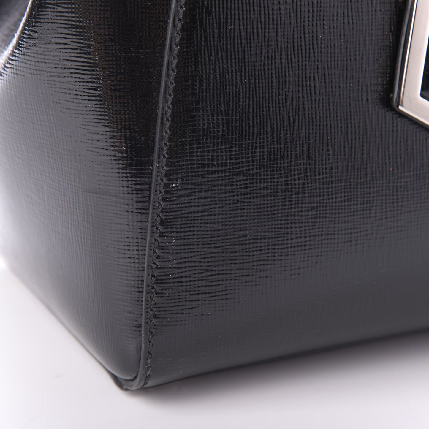 Patent Vitello Elite Regular 2Jours Tote Black
