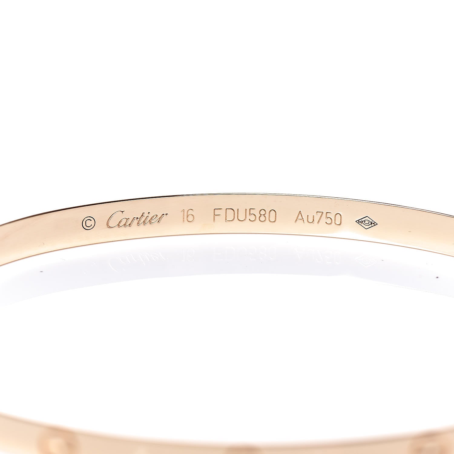 Cartier 18K Yellow Gold Small LOVE Bracelet 16 4 of 5
