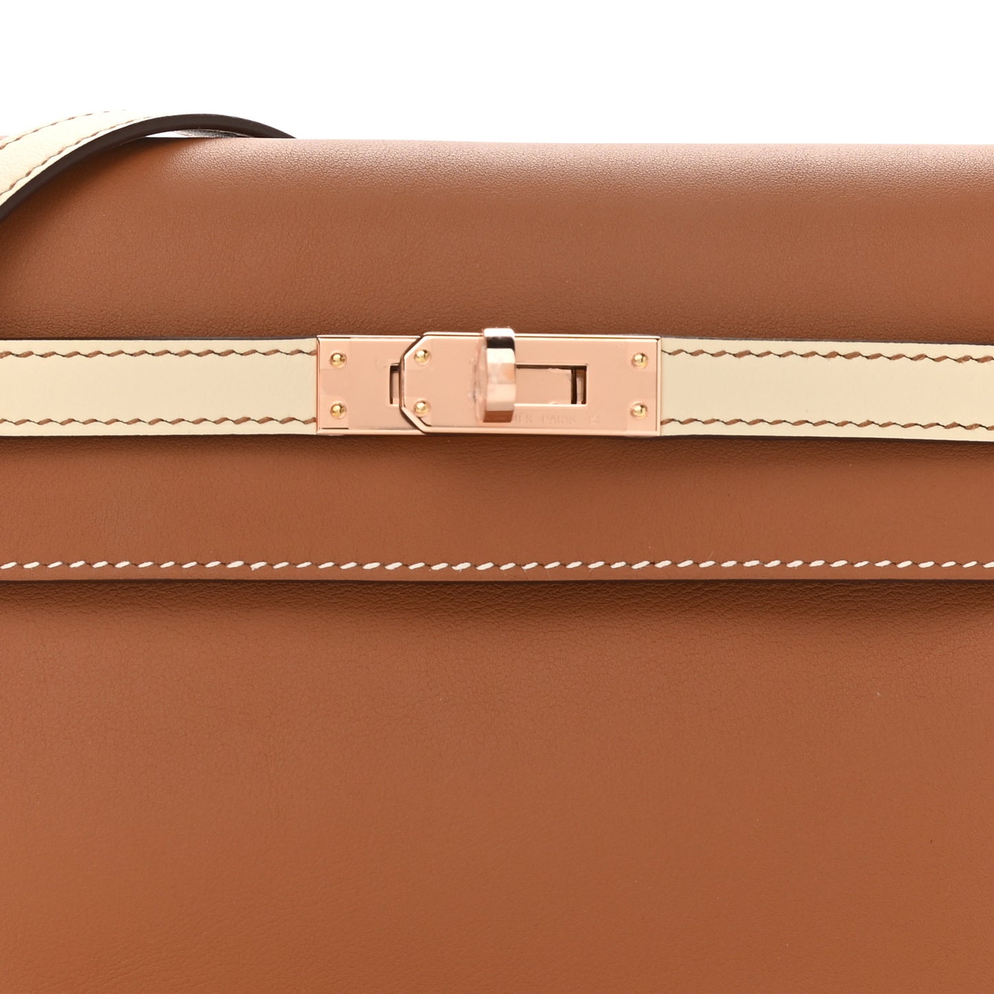 Veau Jonathan Horseshoe Kelly Danse II Belt Bag Gold Craie