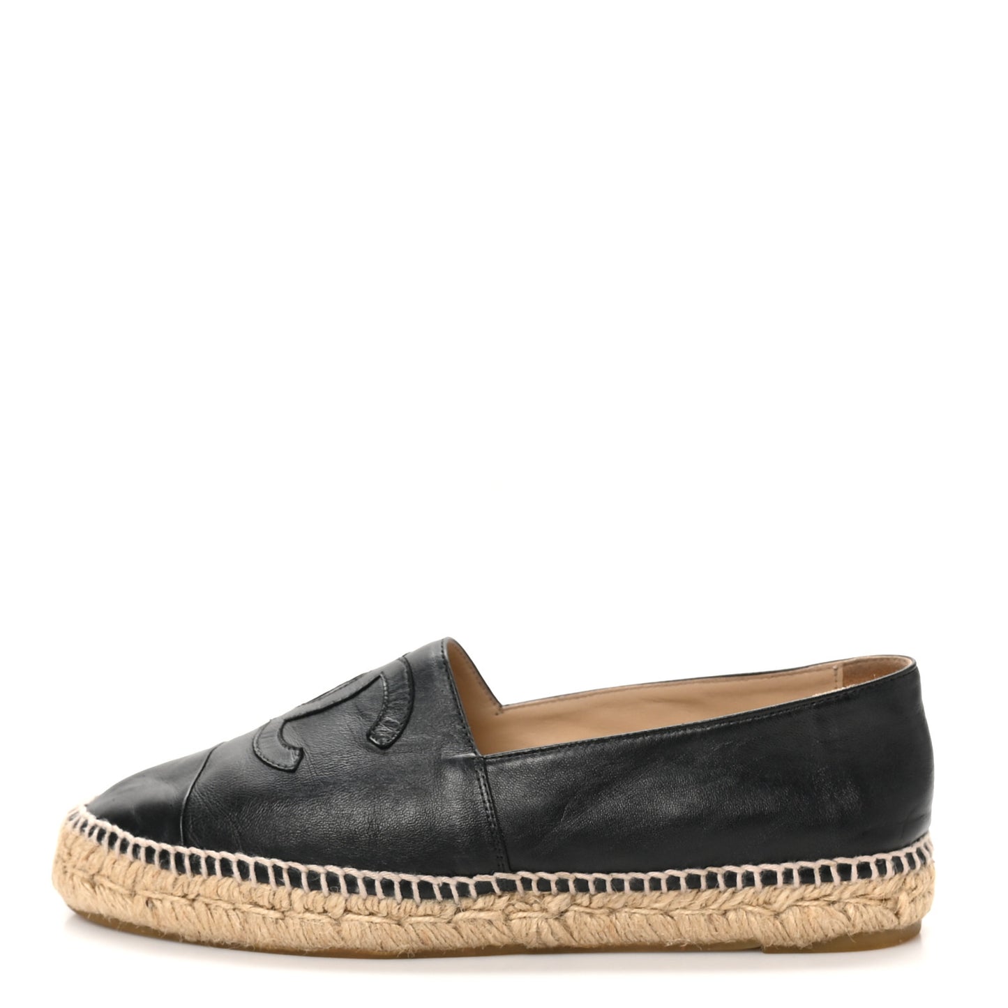 Lambskin CC Espadrilles 40 Black