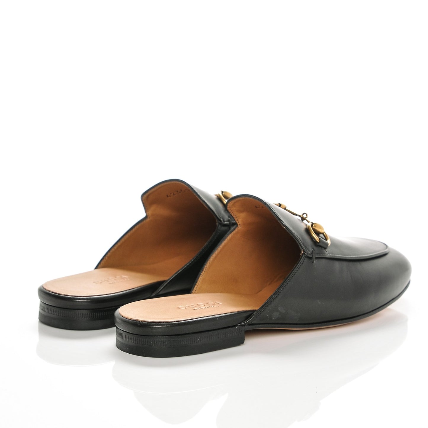 Calfskin Womens Princetown Slippers 36.5 Black
