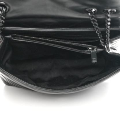 Saint Laurent Calfskin Y Quilted Monogram Monochrome Medium Loulou Chain Satchel Black 5 of 14