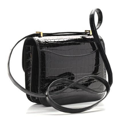 Hermes Shiny Alligator Constance 18 Black 3 of 9