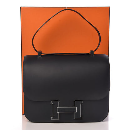 Hermes Veau Sombrero Constance Cartable 29 Bleu Obscur 11 of 11