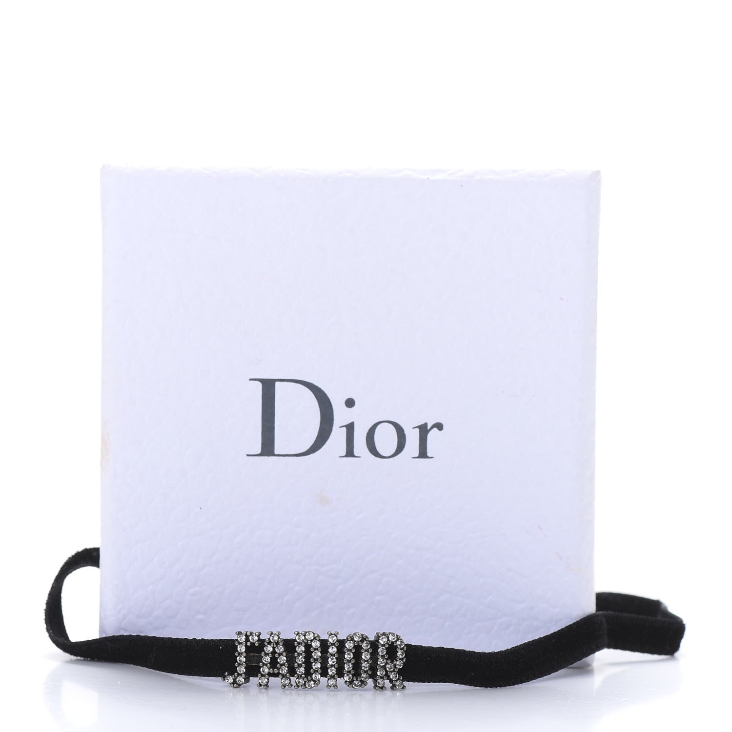 Christian Dior Velvet Crystal J’Adior Choker Necklace Black 5 of 5